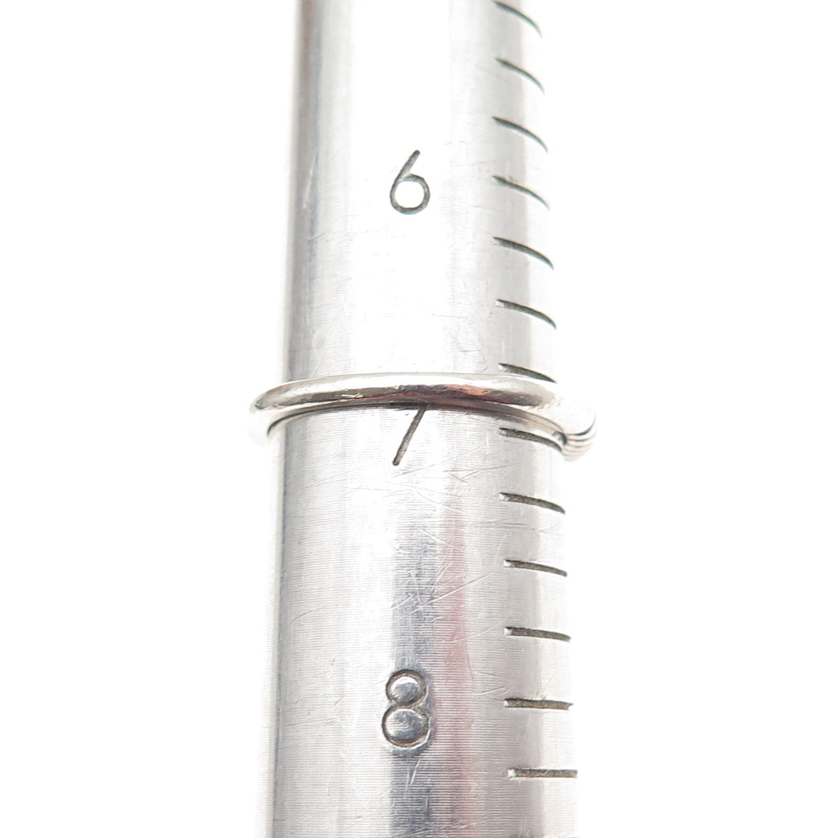 Carolyn Pollack 925 Sterling Silver Vintage Real MOP Inlay Stackable Ring Size 7