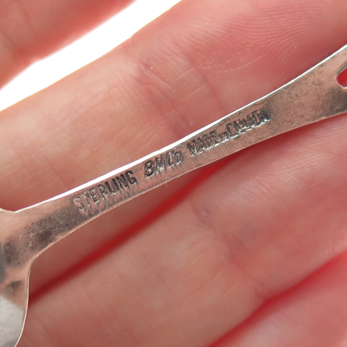 BREADNER CO. 925 Sterling Silver Vintage Enamel Canada 1867 - 1967 Coffee Spoon
