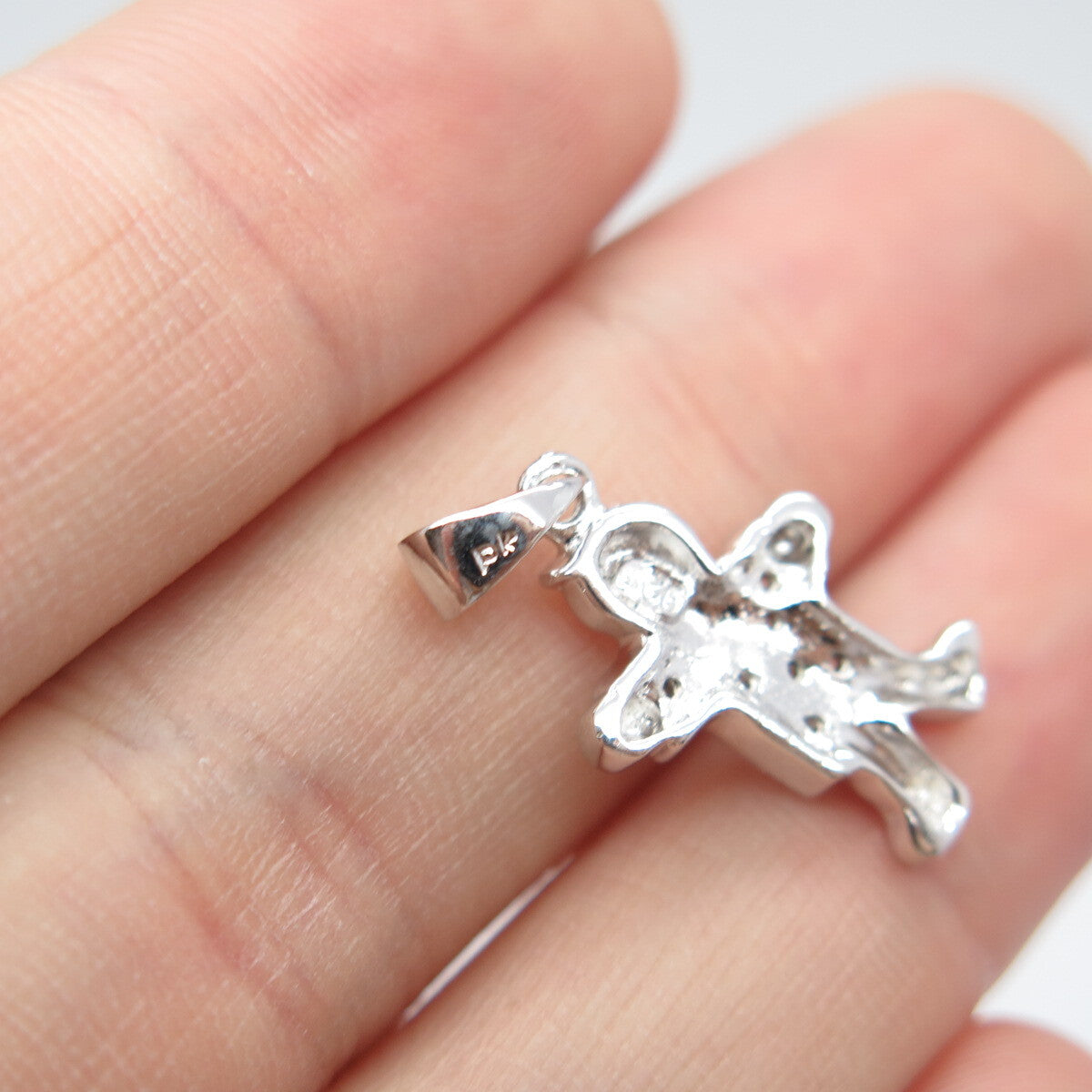 925 Sterling Silver C Z Boy Charm Pendant