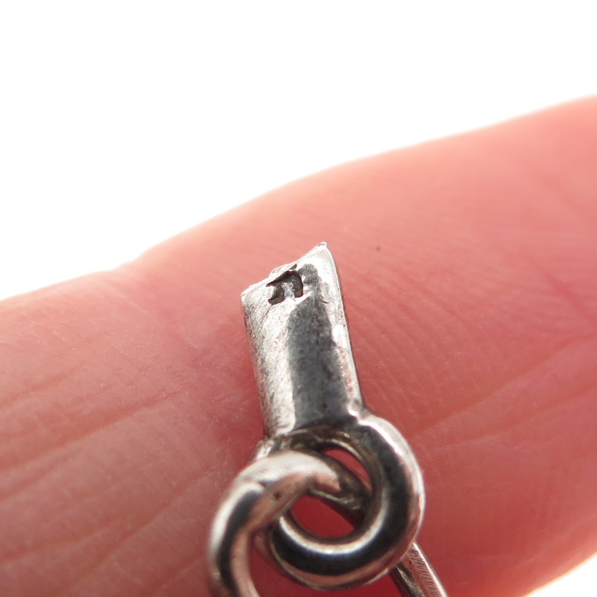 925 Sterling Silver Vintage Hook Lock Clasp Necklace Ends