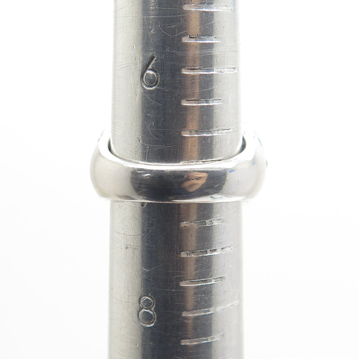 925 Sterling Silver Real Round-Cut Blue & White Topaz Ring Size 7