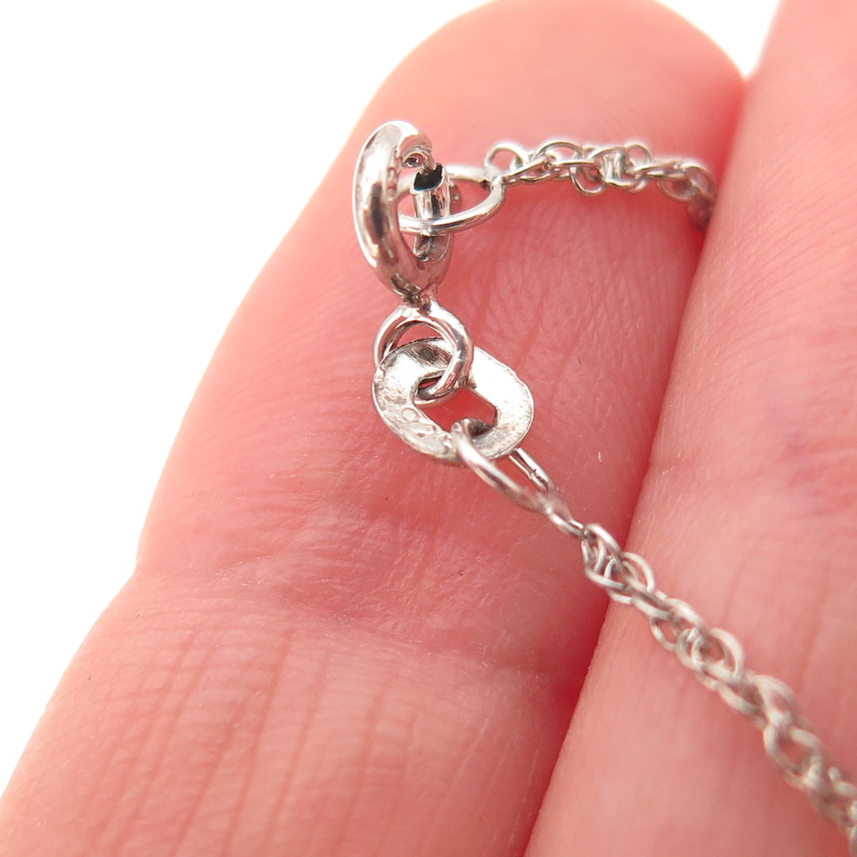 Chuck Clemency 925 Sterling Real Tanzanite Infinity Singapore Chain Necklace 18"