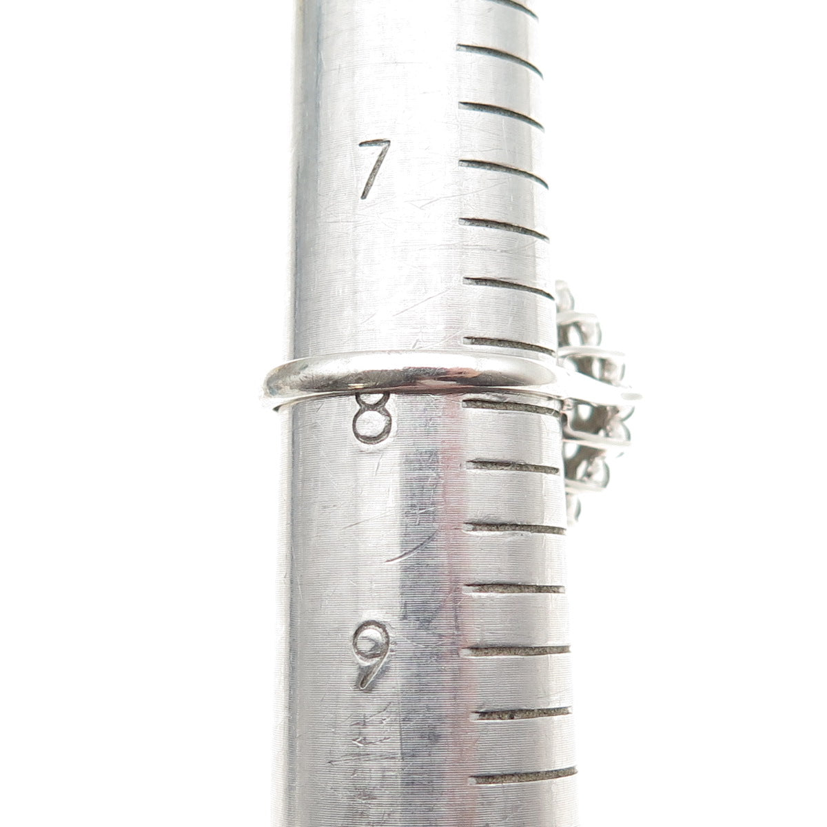 ROSS SIMONS 925 Sterling Silver Vintage Real Round-Cut Blue Topaz Ring Size 8