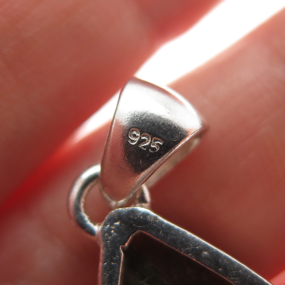 925 Sterling Silver Vintage Real Labradorite Carved Flower Charm Pendant