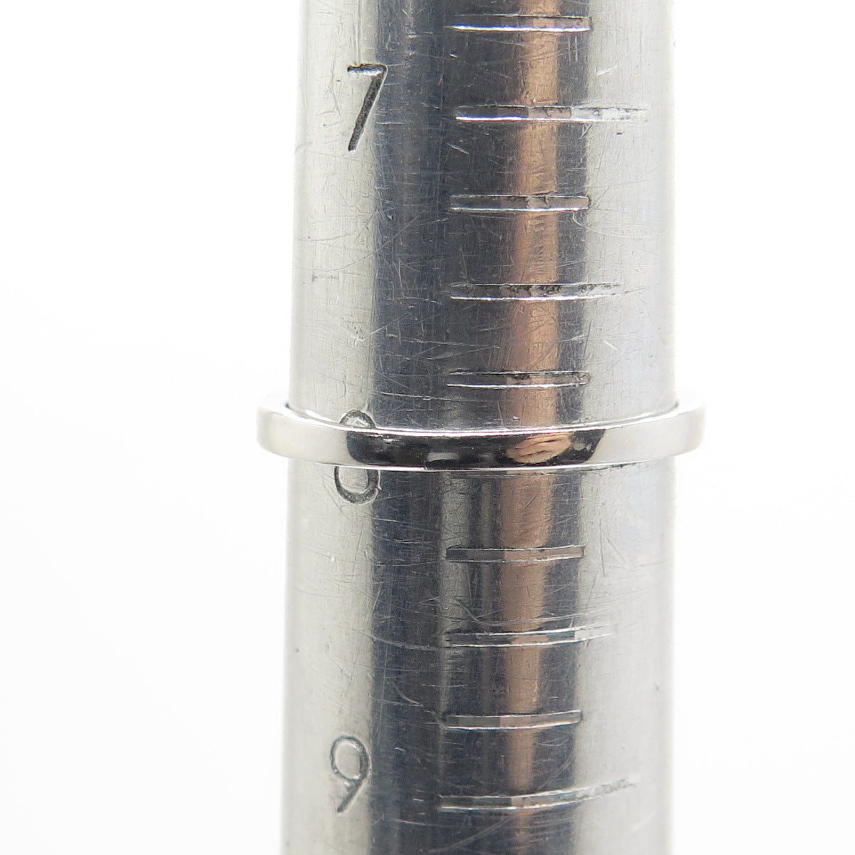 ADI 925 Sterling Silver Oval-Cut Checkered Citrine Gemstone Dotted Ring Size 8