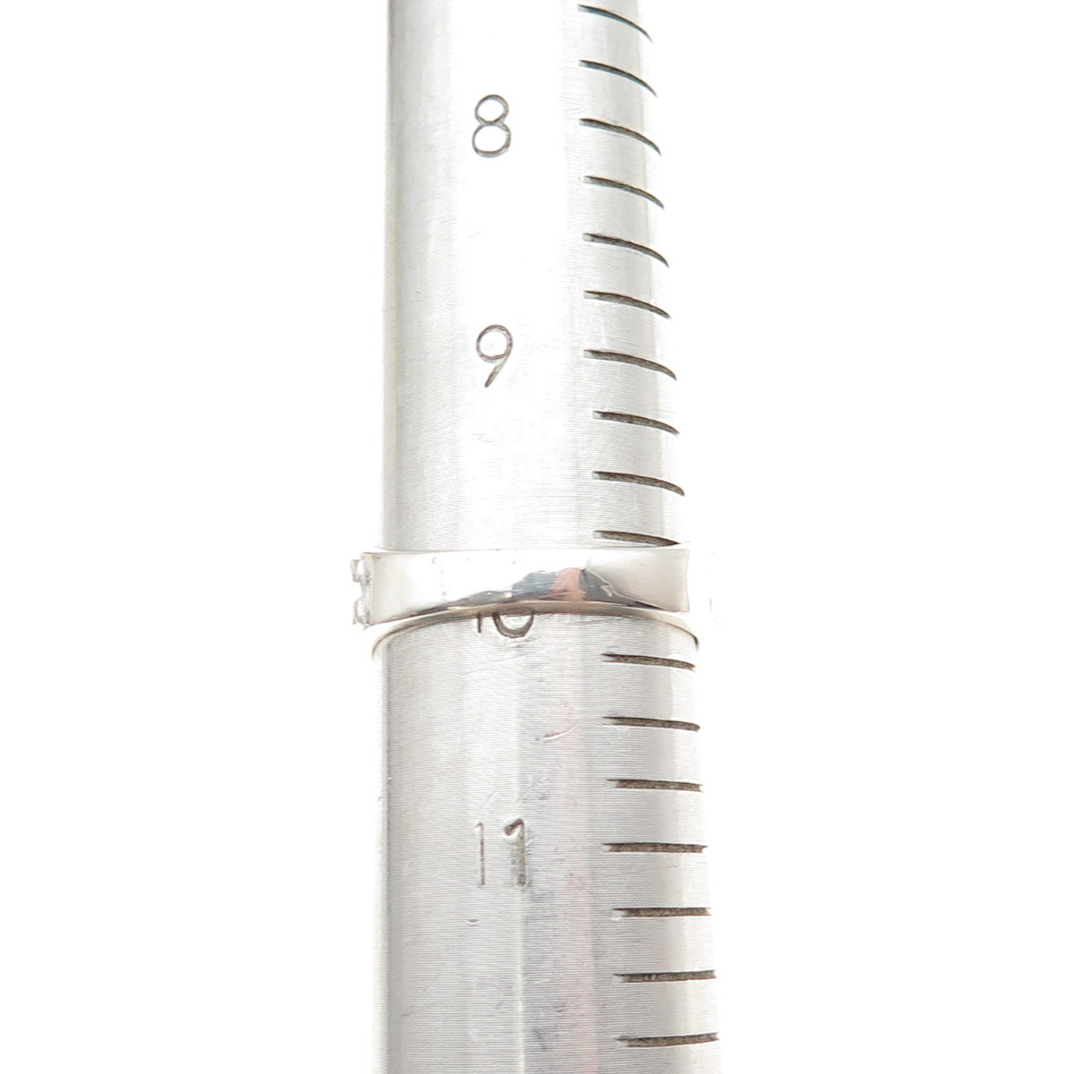 SLV Sadye L Vassil 925 Sterling Silver Real Round-Cut Diamond Ring Size 10