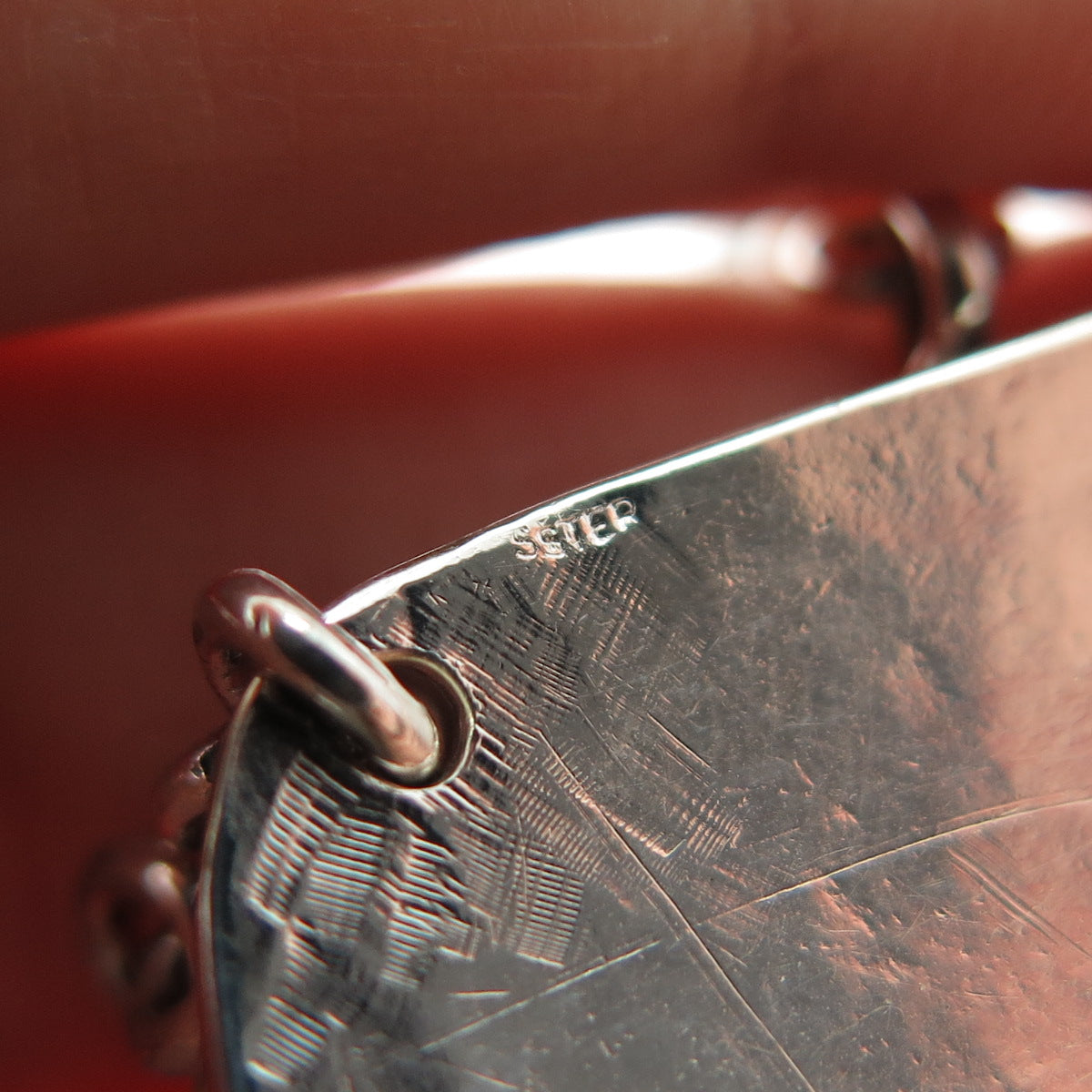 925 Sterling Silver Antique Art Deco Brandy Bottle Tag