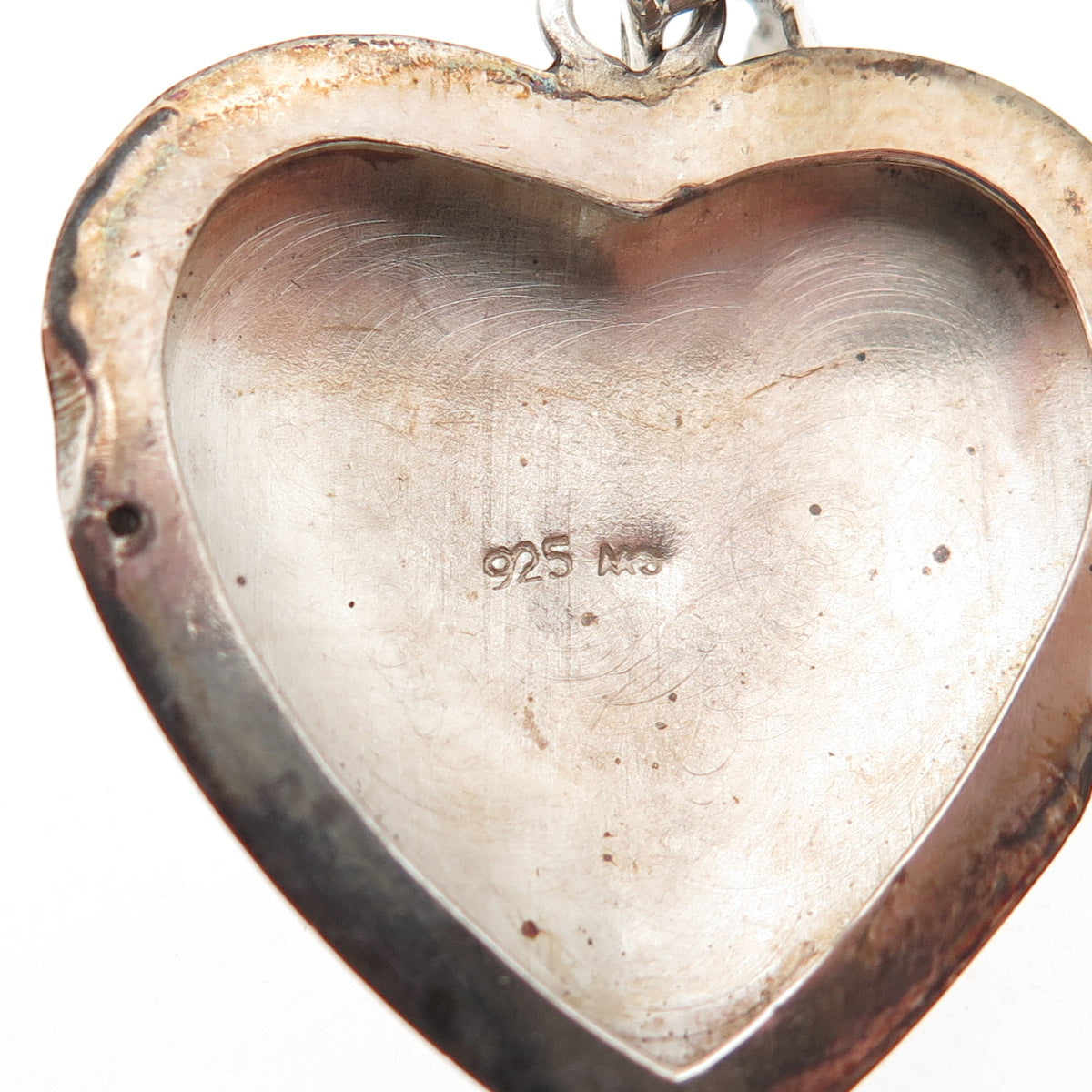 Charles Winston 925 Sterling Silver Vintage Engraved Heart Locket Charm Pendant