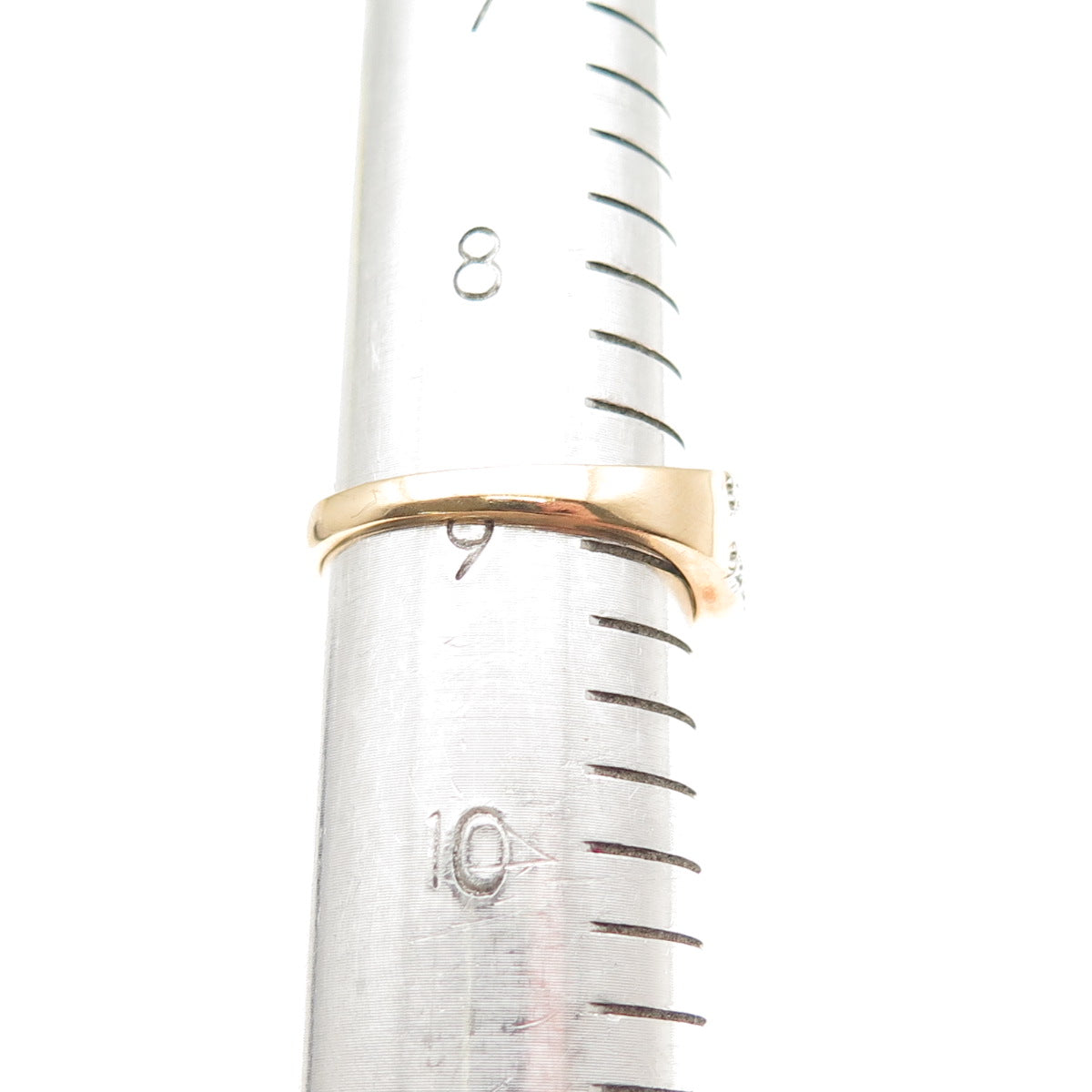 DBJ Dee Berkle Sterling Silver Gold Plated Real Oval-Cut White Topaz Ring Size 9