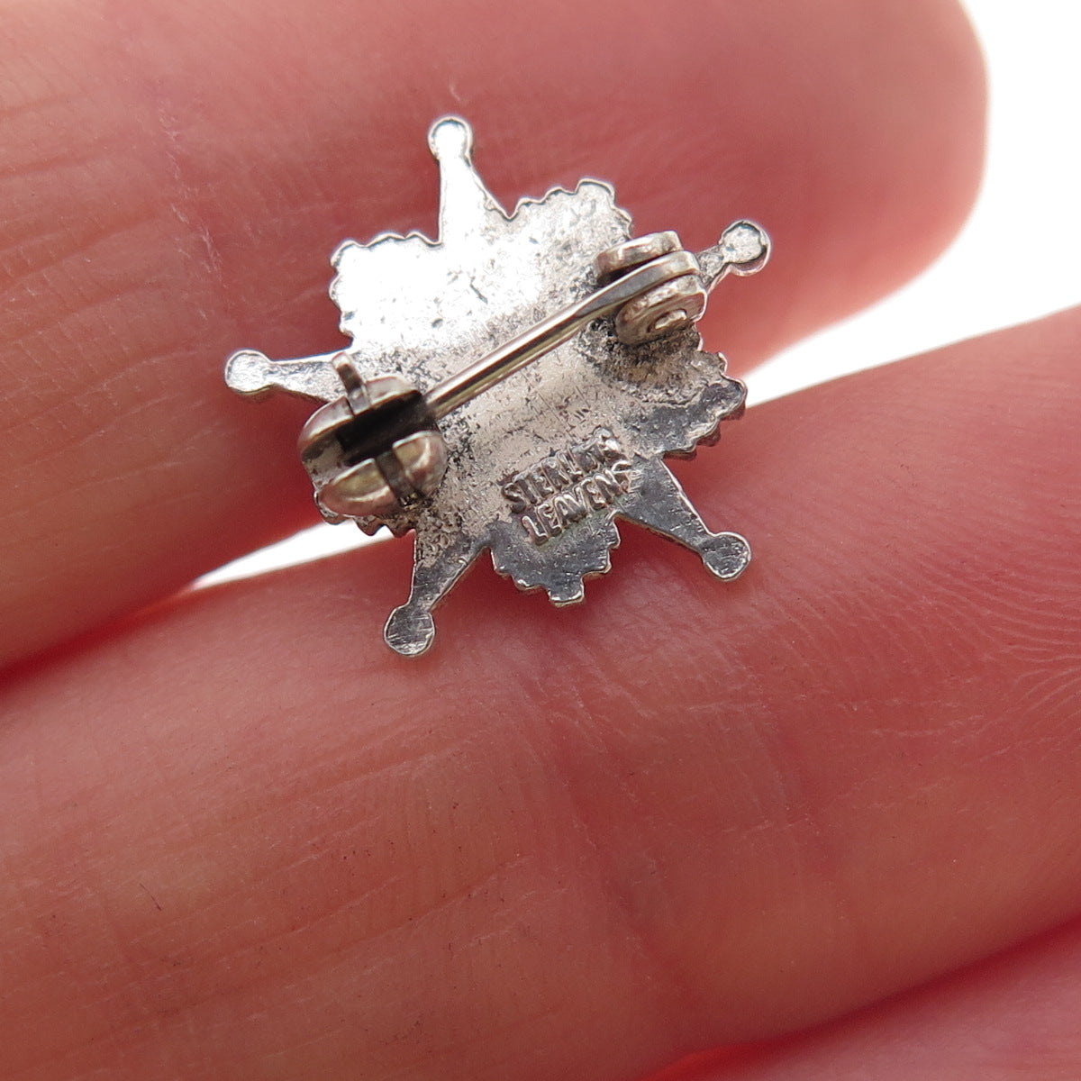 Leavens Sterling Silver 2-Tone Antique Enamel Patrons of Husbandry Pin Brooch