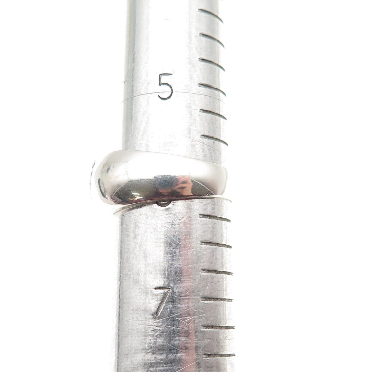 925 Sterling Silver Real Round-Cut Diamond Heart Ring Size 6