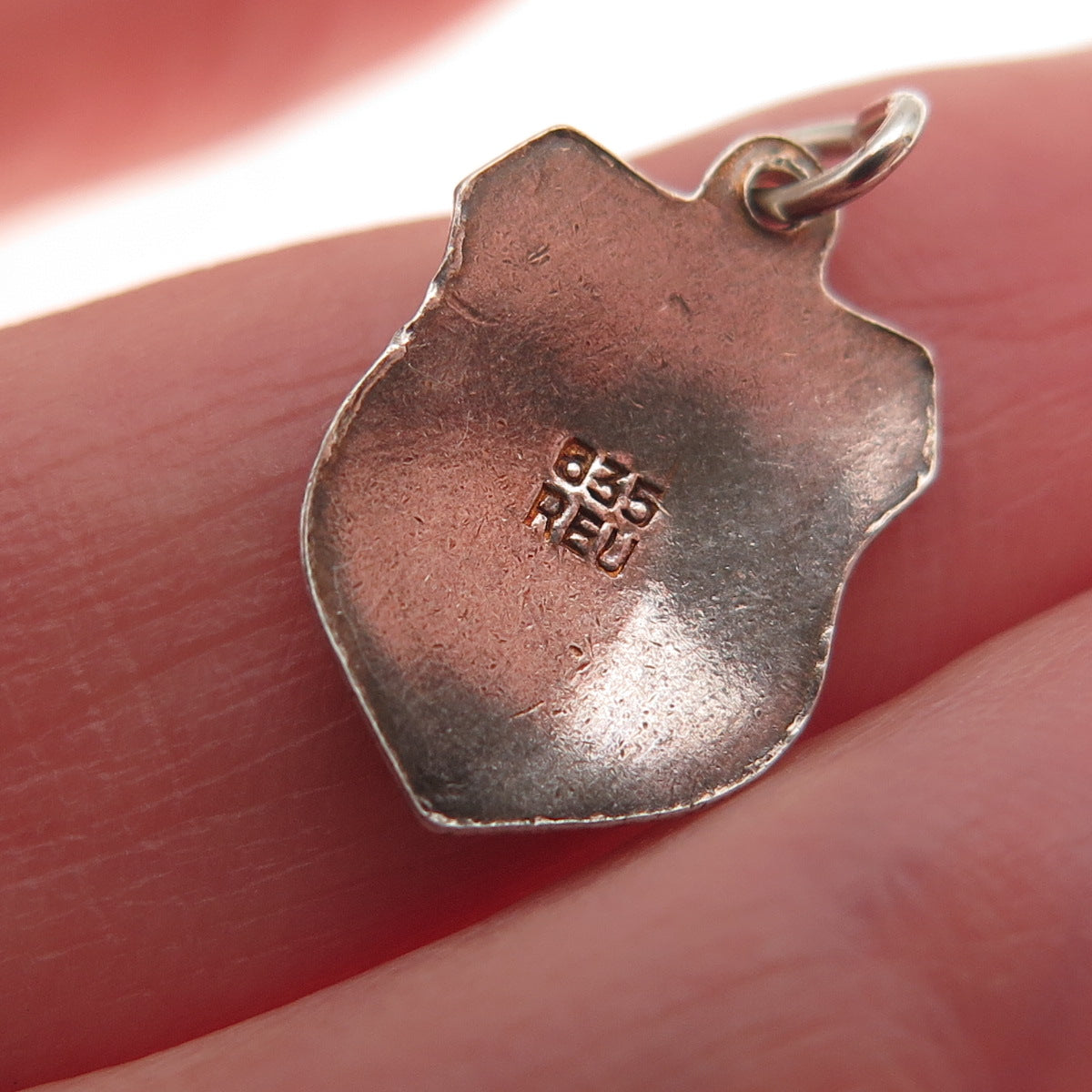 Fritz Reu & Co. 835 Silver Vintage Enamel Kassel Mini Charm Pendant