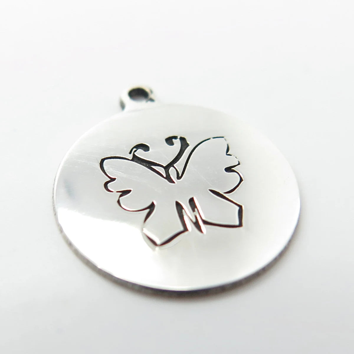 925 Sterling Silver USA Two In Town Butterfly Charm Pendant
