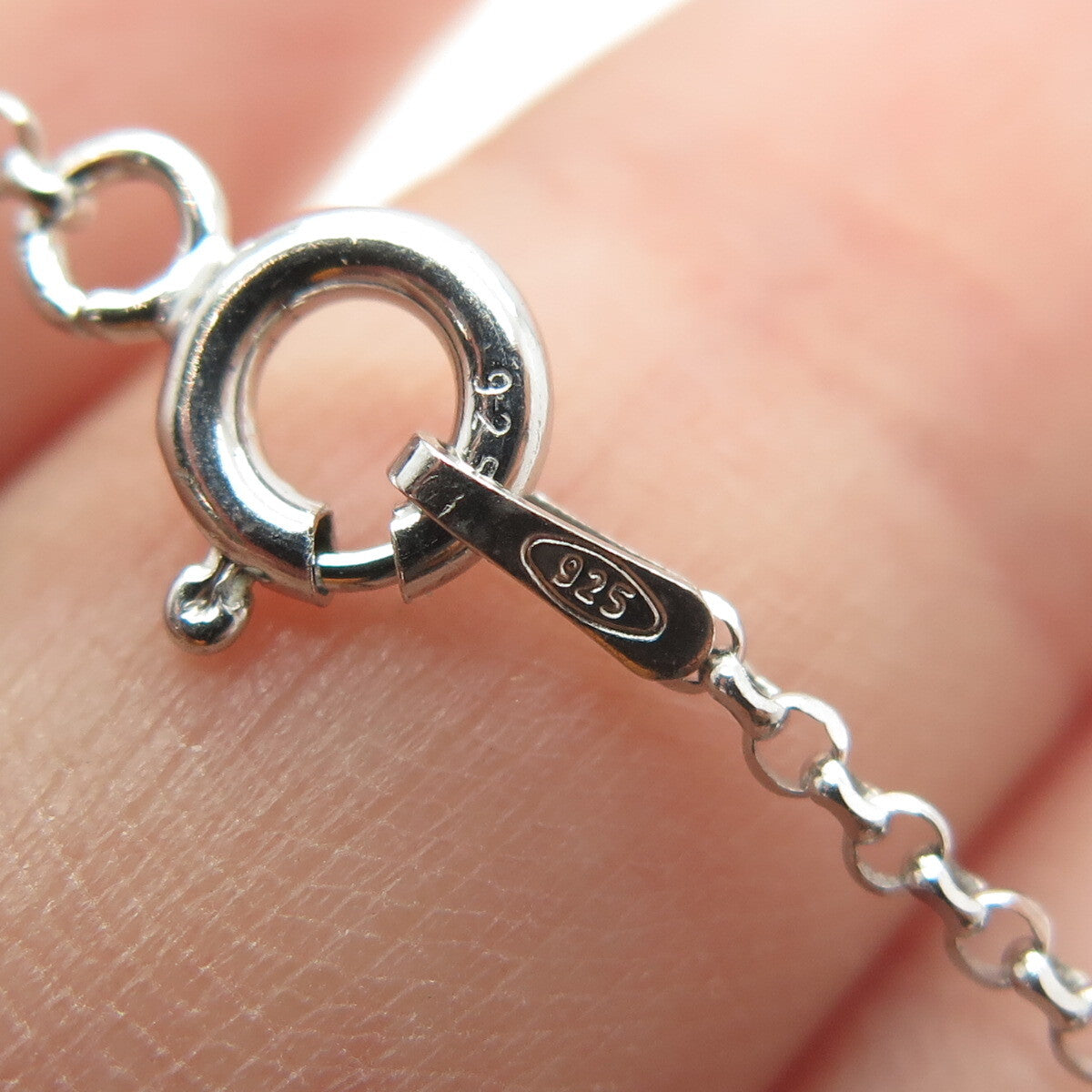 925 Sterling Silver Italy Round-Cut C Z Locket Heart Cable Chain Necklace 16"