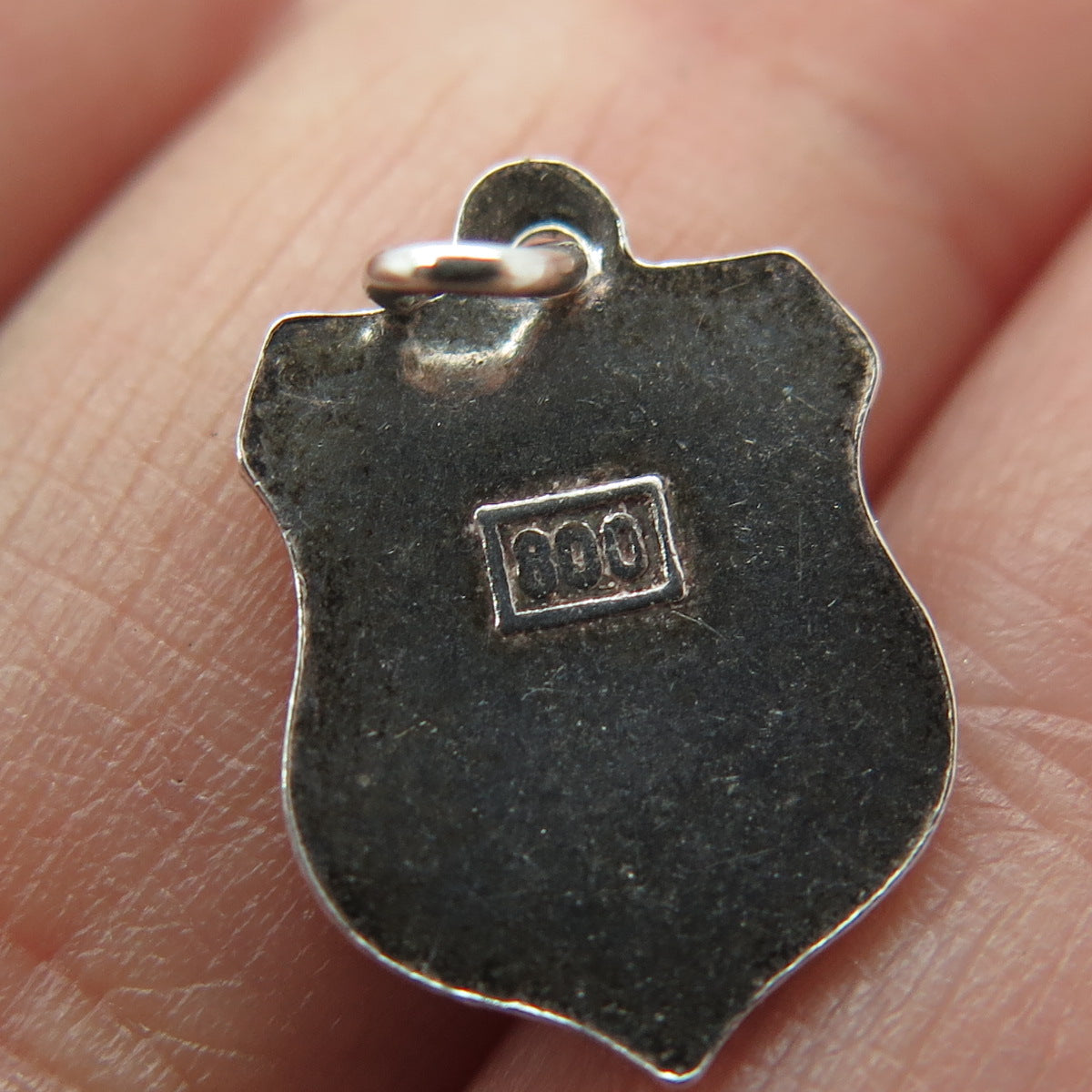 800 Silver Vintage Enamel Innsbruck Austria Coat of Arms Minimalist Pendant