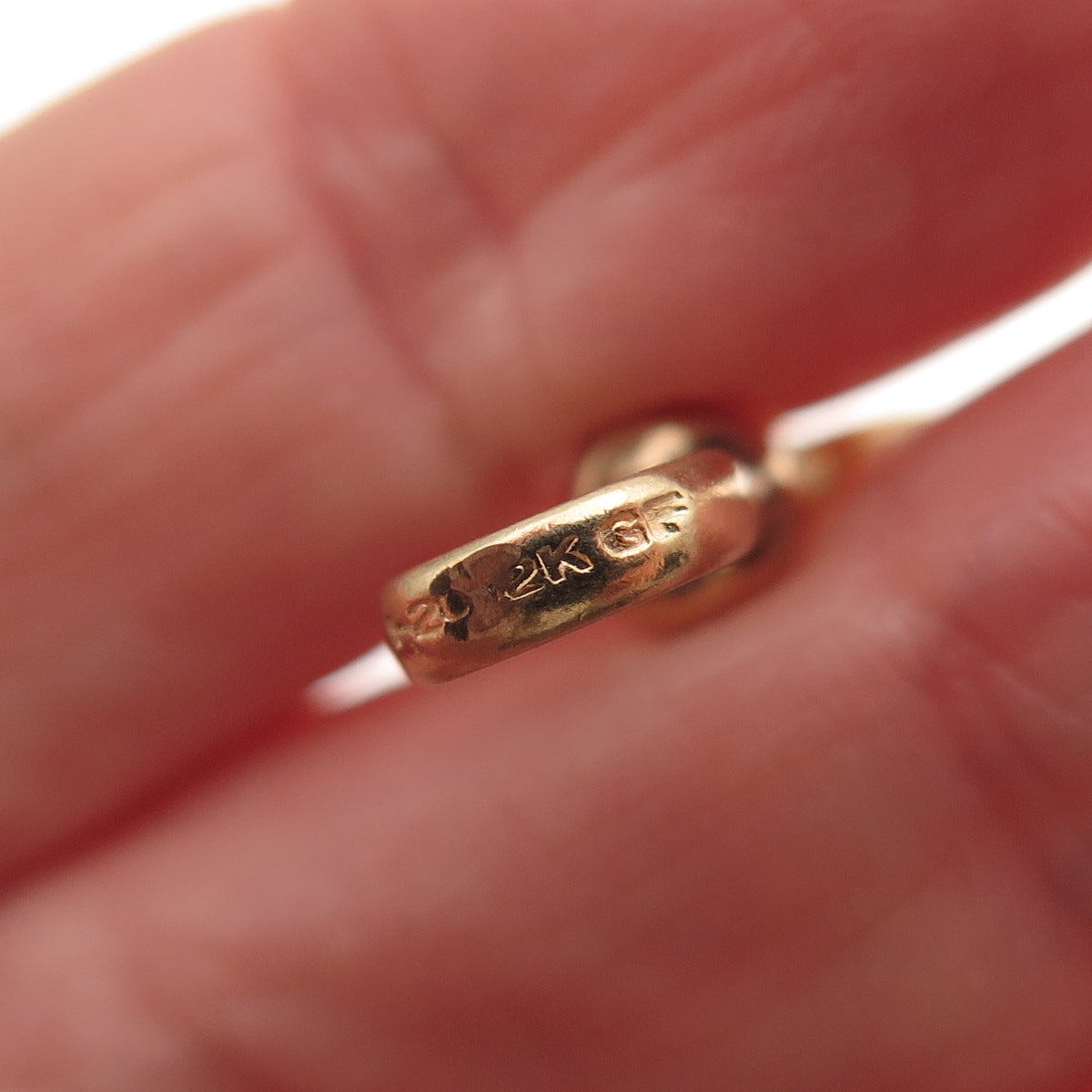 1/20 12K Gold Filled Antique Art Deco Bracelet / Necklace Lobster Carabiner Lock