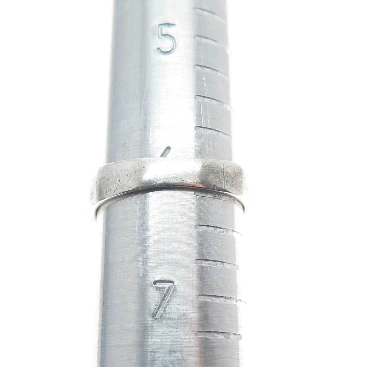 925 Sterling Silver Vintage Modernist Oxidized Ring Size 6.25