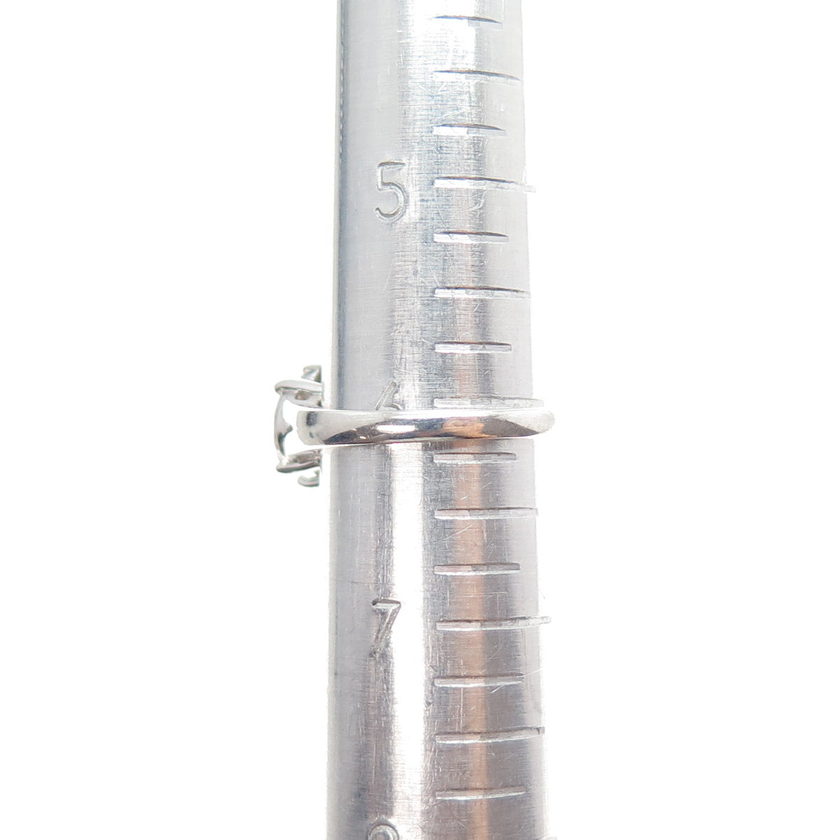 925 Sterling Silver Marquise-Cut C Z Ring Size 6.25