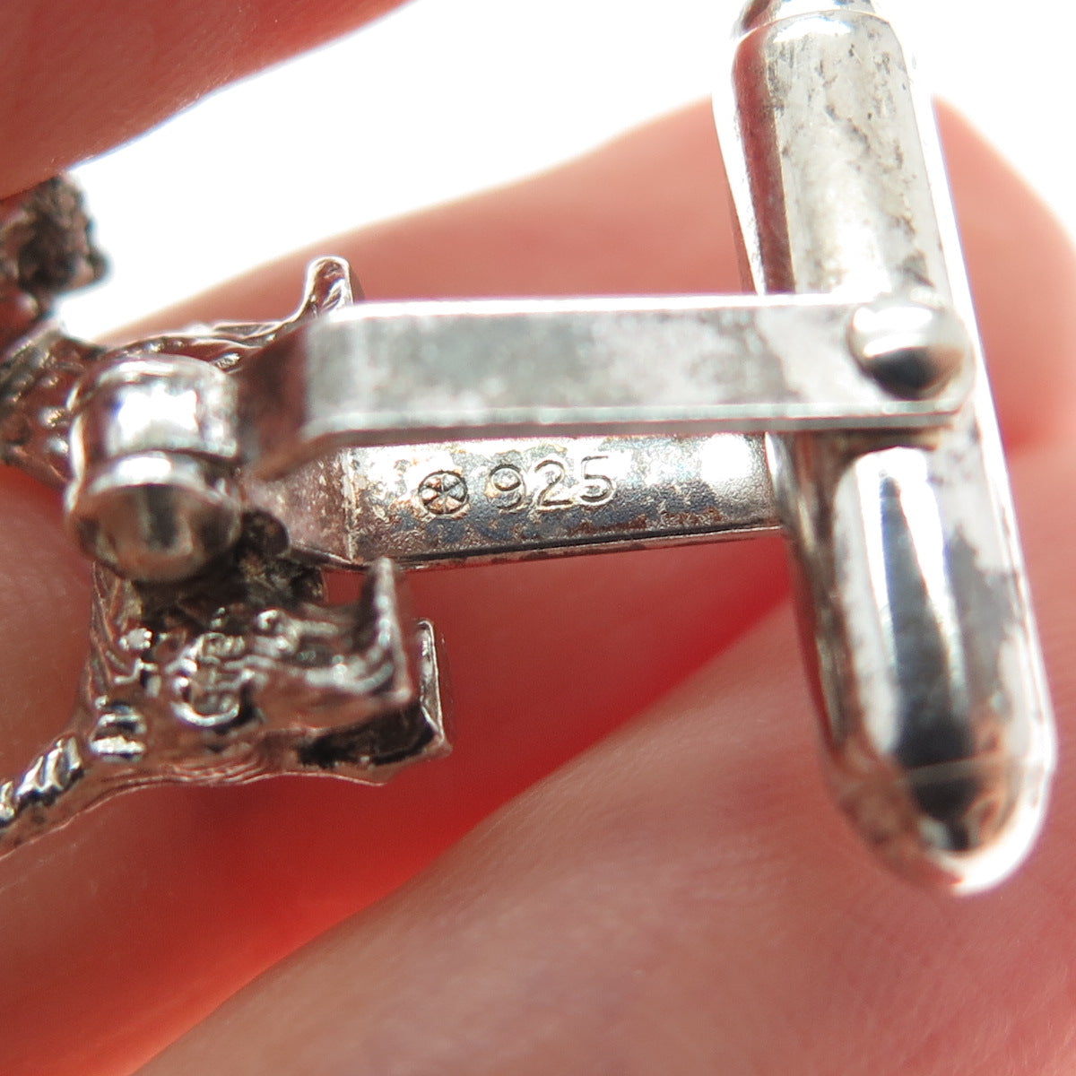 925 Sterling Silver Vintage Scottish Terrier Oxidized Cufflinks