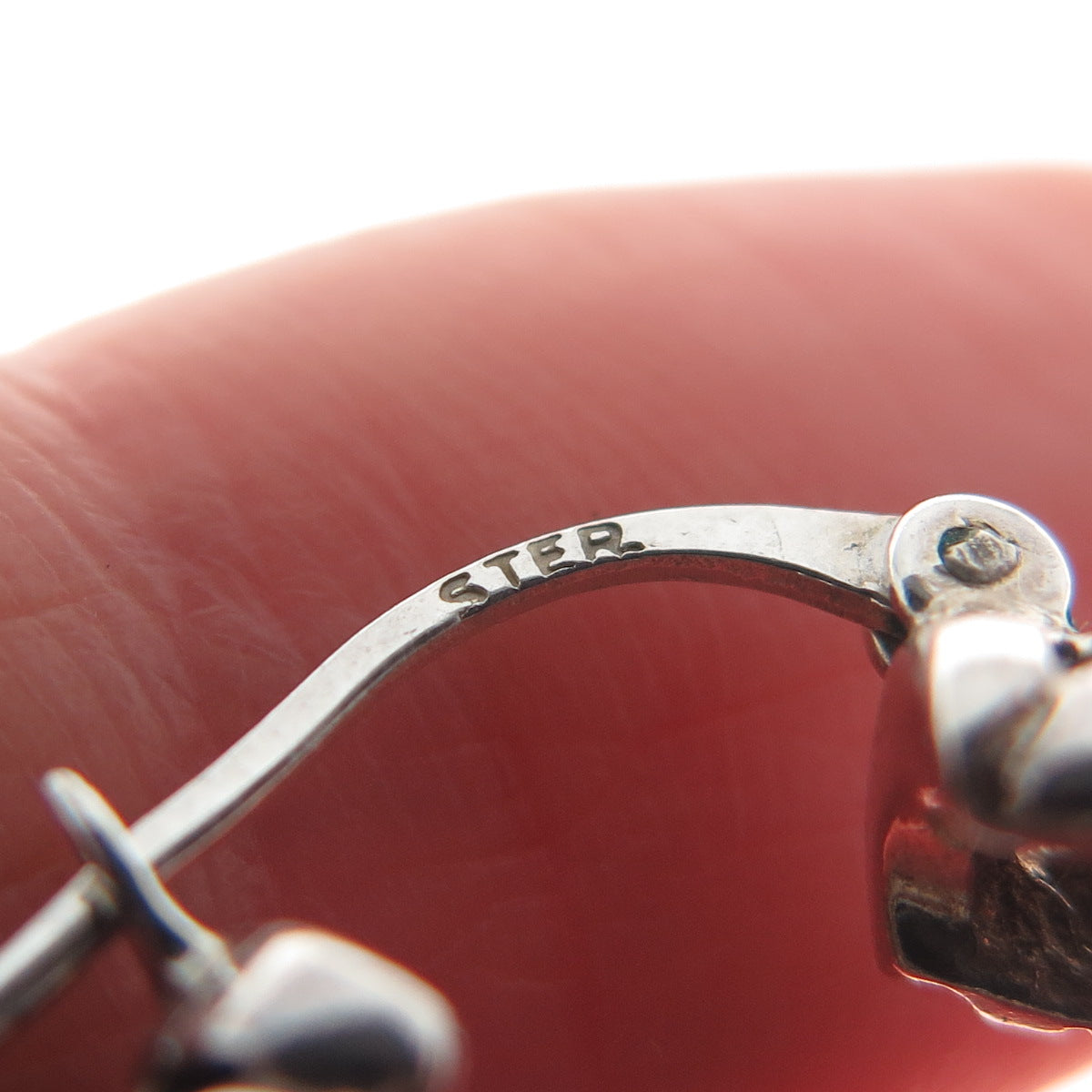 ESPO SIG Joseph Esposito 925 Sterling Vintage Ornate Oxidized Hoop Earrings