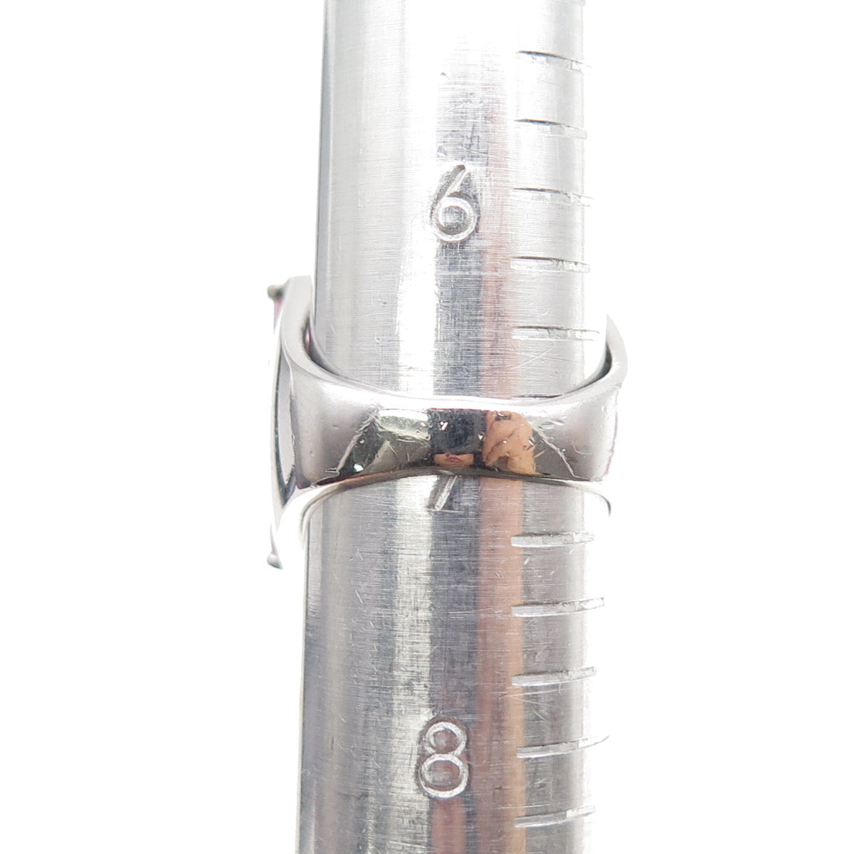 925 Sterling Silver Oval-Cut Lavender & Pink C Z Cluster Ring Size 7