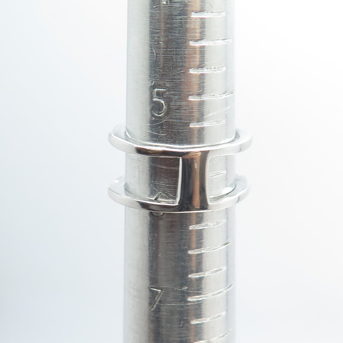 925 Sterling Silver Pave C Z Open Heart Ring Size 6