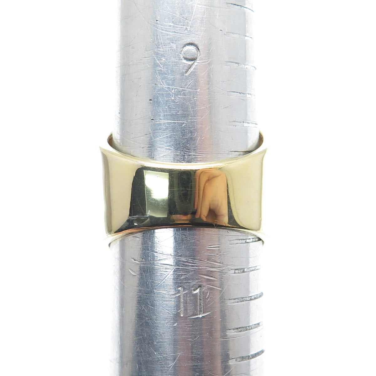 925 Sterling Silver Gold Plated Round-Cut Shaped C Z Sparkle Dome Ring Size 10.5