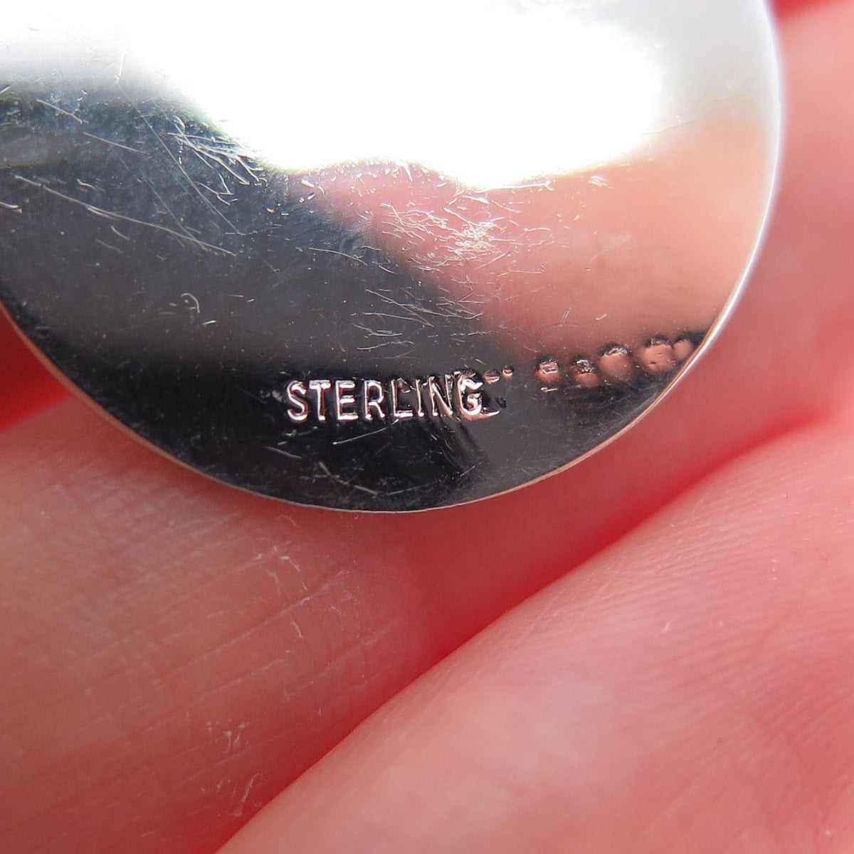 925 Sterling Silver Vintage Rhinestone I'll Never Stop Loving You Charm Pendant