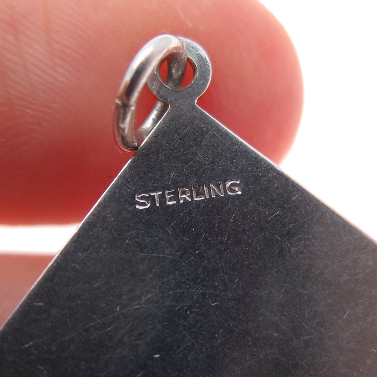 925 Sterling Silver Vintage Happy Anniversary Charm Pendant