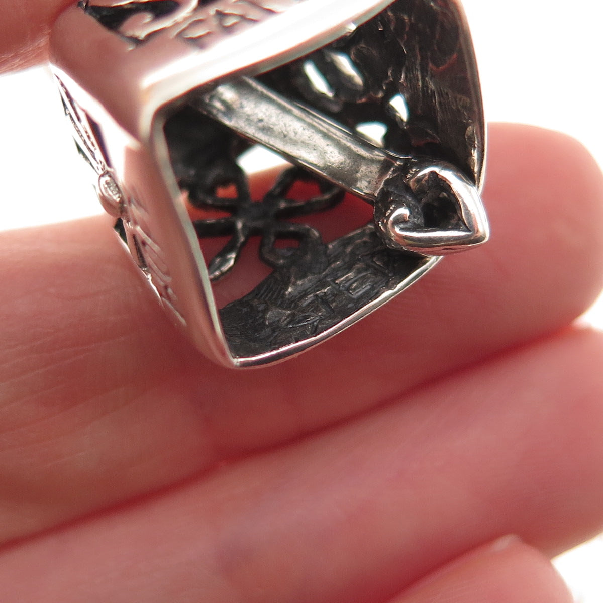 The Bell Collection 925 Sterling Silver Vintage Harmony Bell 3D Charm Pendant