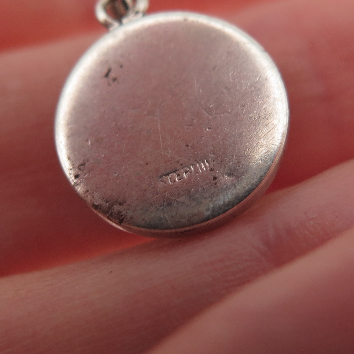 925 Sterling Silver Antique Art Deco Enamel Airedale Terrier Charm Pendant