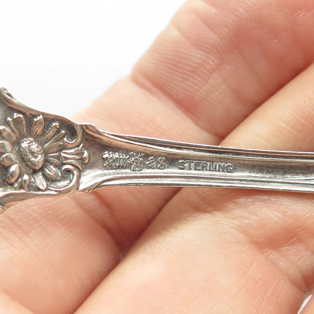 925 Sterling Silver Antique Art Deco R. Wallace Indian Chief Kansas Spoon