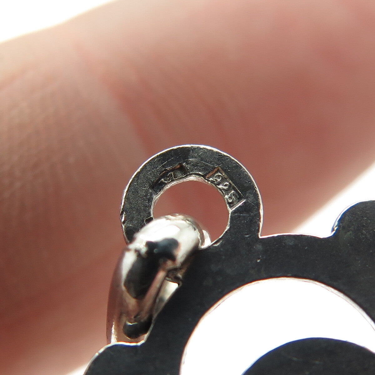 925 Sterling Silver Vintage Gemini Zodiac Sign Pendant