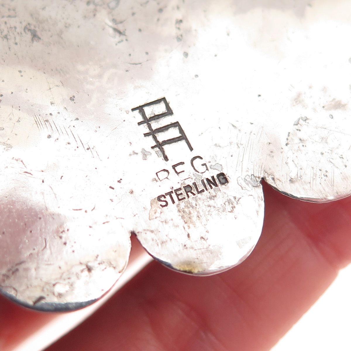 Paul Arviso Navajo Old Pawn Sterling Silver 2-Tone Vintage Floral Necklace 14"