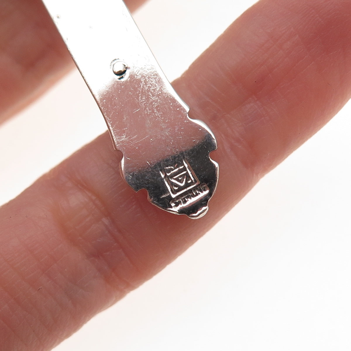 925 Sterling Silver Antique Art Deco Enamel Crucifix Cross Charm Pendant