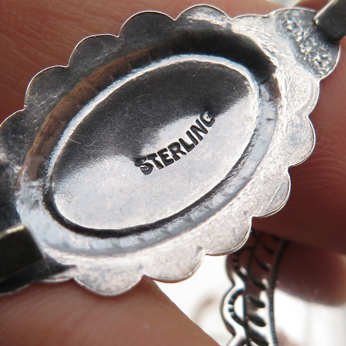 Old Pawn 925 Sterling Silver Vintage Southwestern Concho Chain Belt Necklace 34"