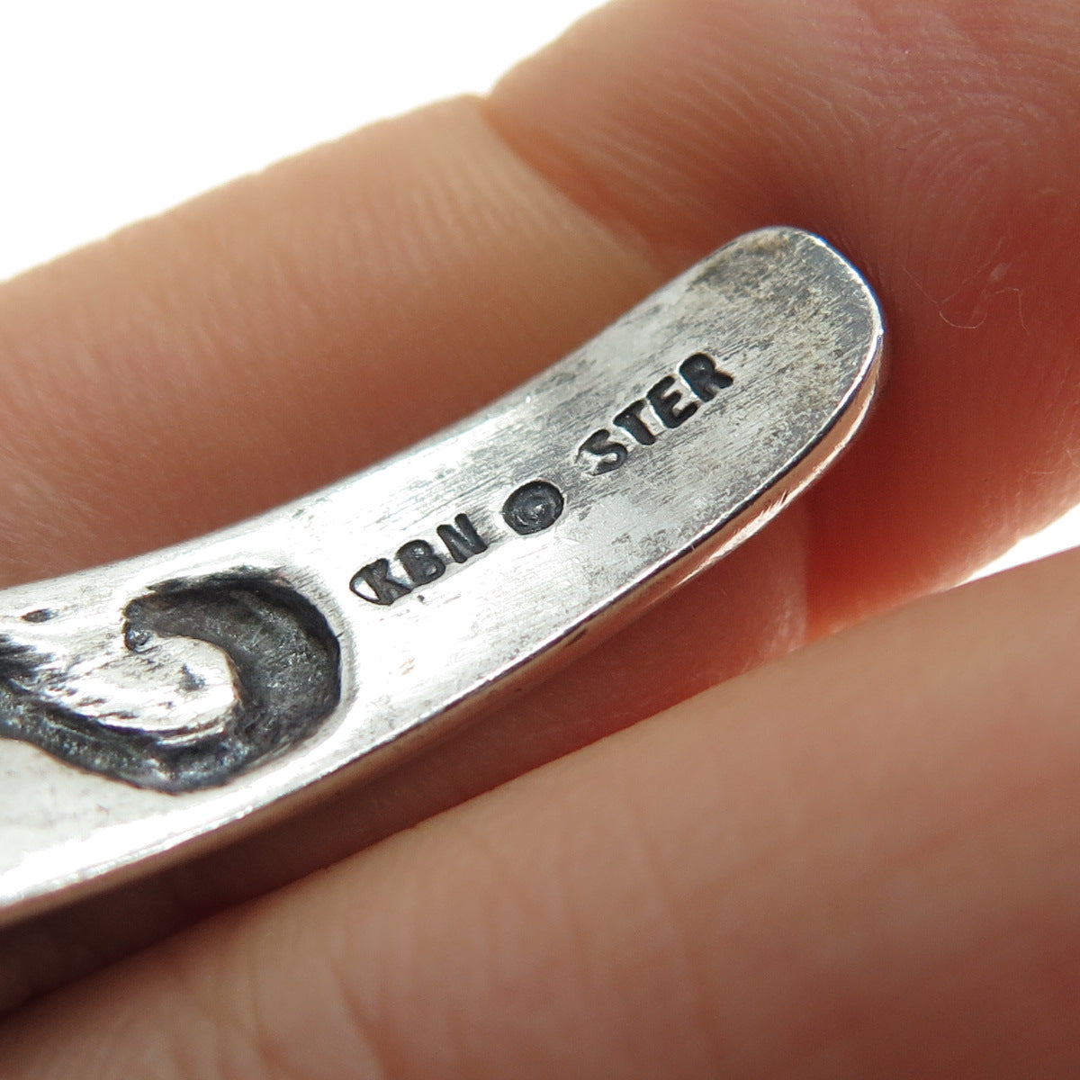 KABANA 925 Sterling Silver Vintage Swirl Oxidized Adjustable Cuff Bracelet 6.75"