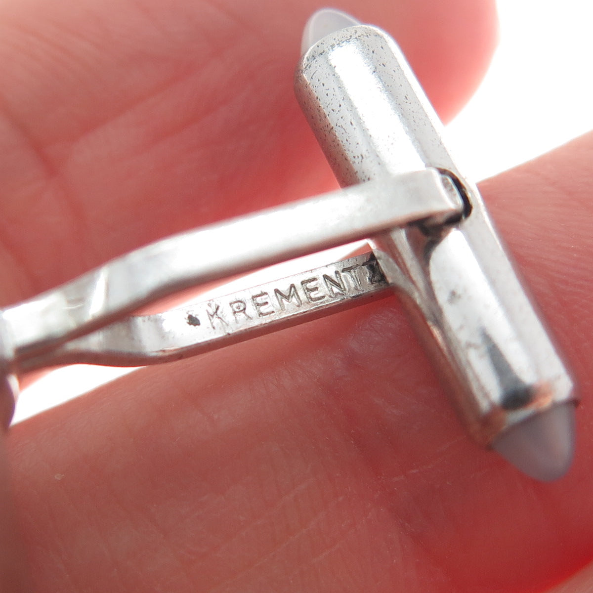 KREMENTZ 925 Sterling Silver Antique Art Deco Engraved Flower Cufflinks