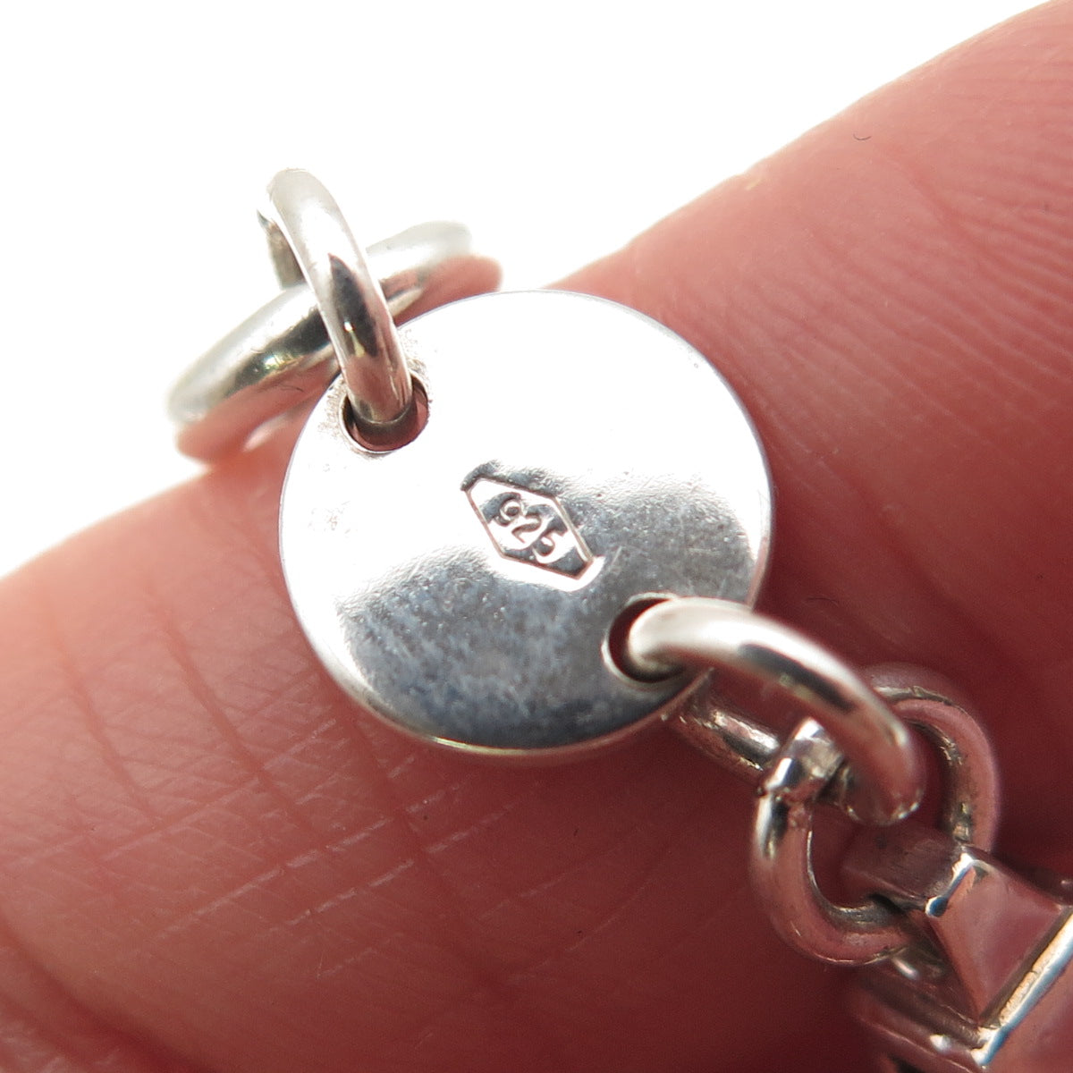 Movado 925 Sterling Silver Vintage Lobster Lock Clasp Necklace Ends