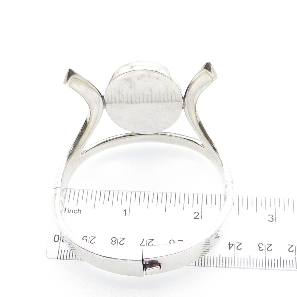 925 Sterling Silver Vintage Real Sodalite Modernist Heavy 77.9g Bracelet 6.75"