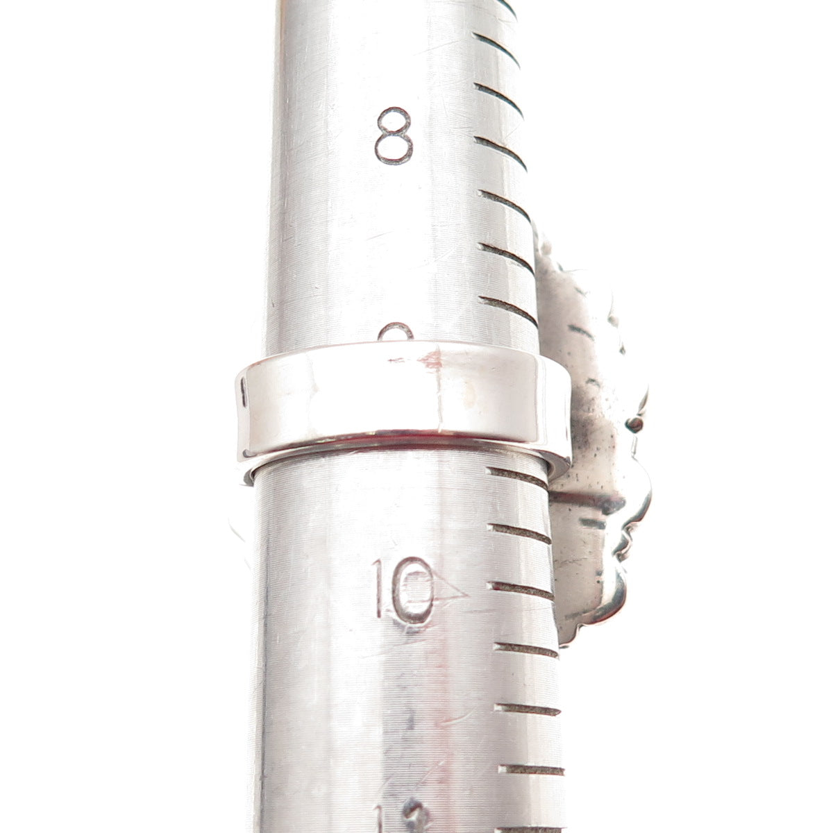 925 Sterling Silver Vintage Real Pink Mohave Turquoise Conch Shell Ring Size 9.5