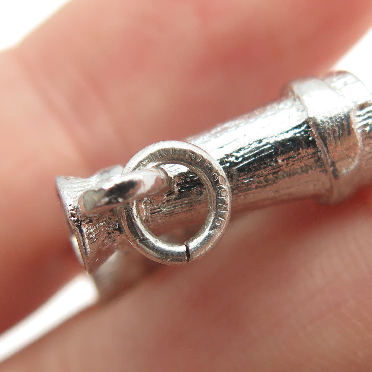 925 Sterling Silver Antique Art Deco Binoculars 3D Charm Pendant