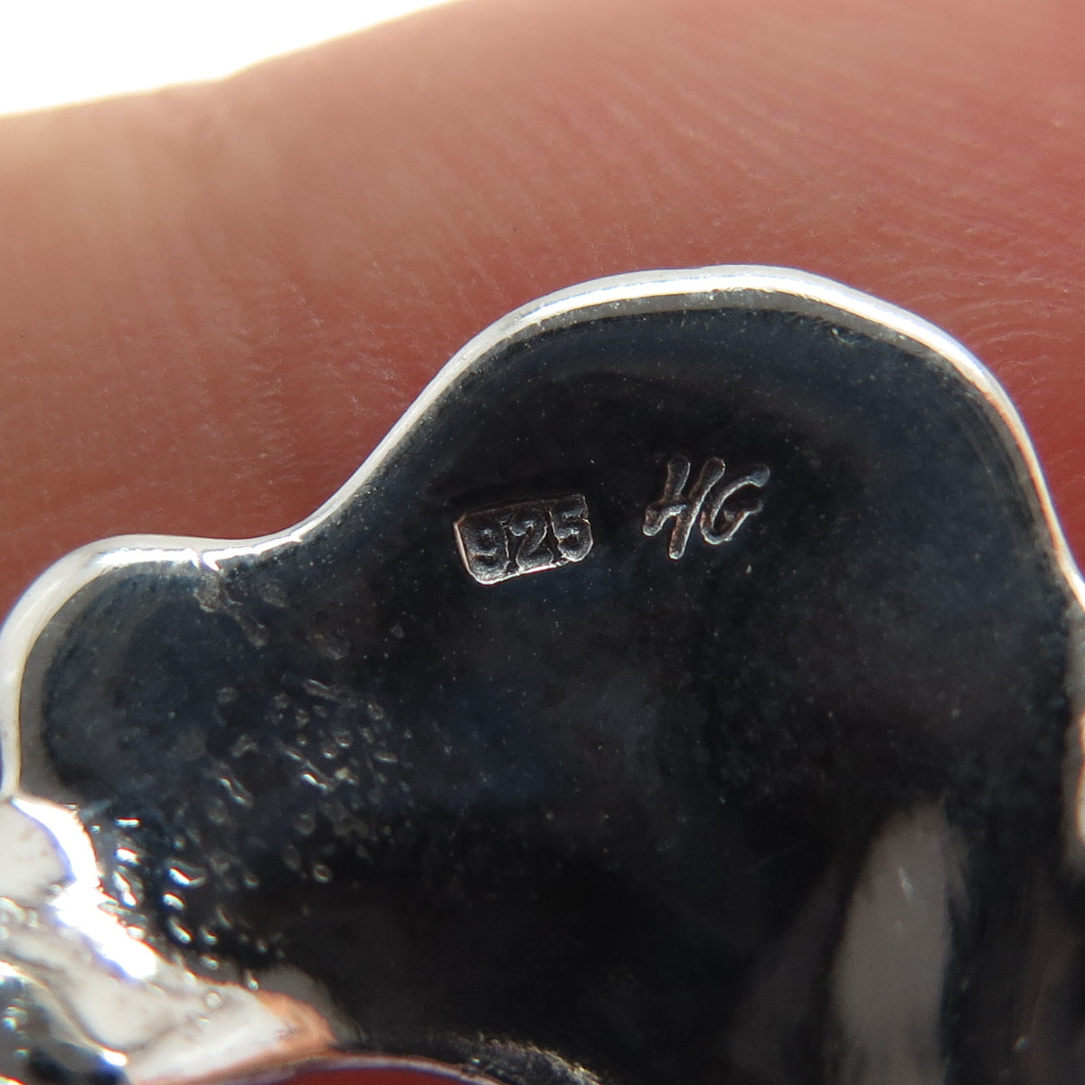 HAGIT GORALI 925 Sterling Silver Vintage Real Lavender Pearl Modernist Pendant