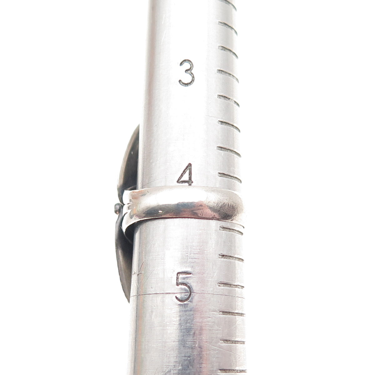 Mark Wilson Navajo Old Pawn Sterling Silver Vintage MOP Feather Ring Size 4.5