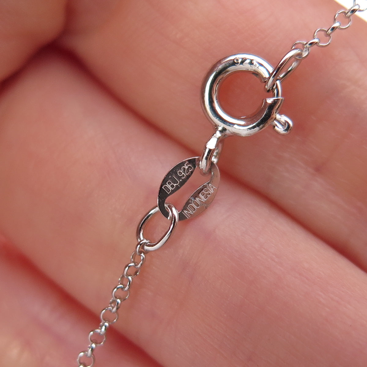 Dee Berkle 925 Sterling Silver Round-Cut C Z Cross Cable Chain Necklace 18"