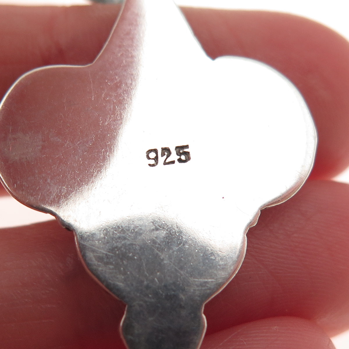 925 Sterling Silver Vintage Real Moonstone Moon Goddess Granulated Charm Pendant