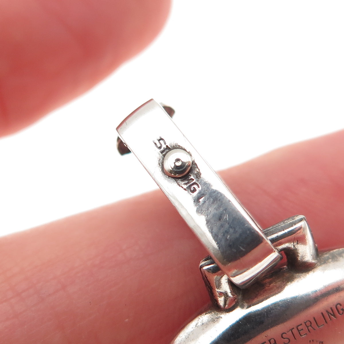 Webster 925 Sterling Silver Antique Art Deco Bell Rattle Pendant