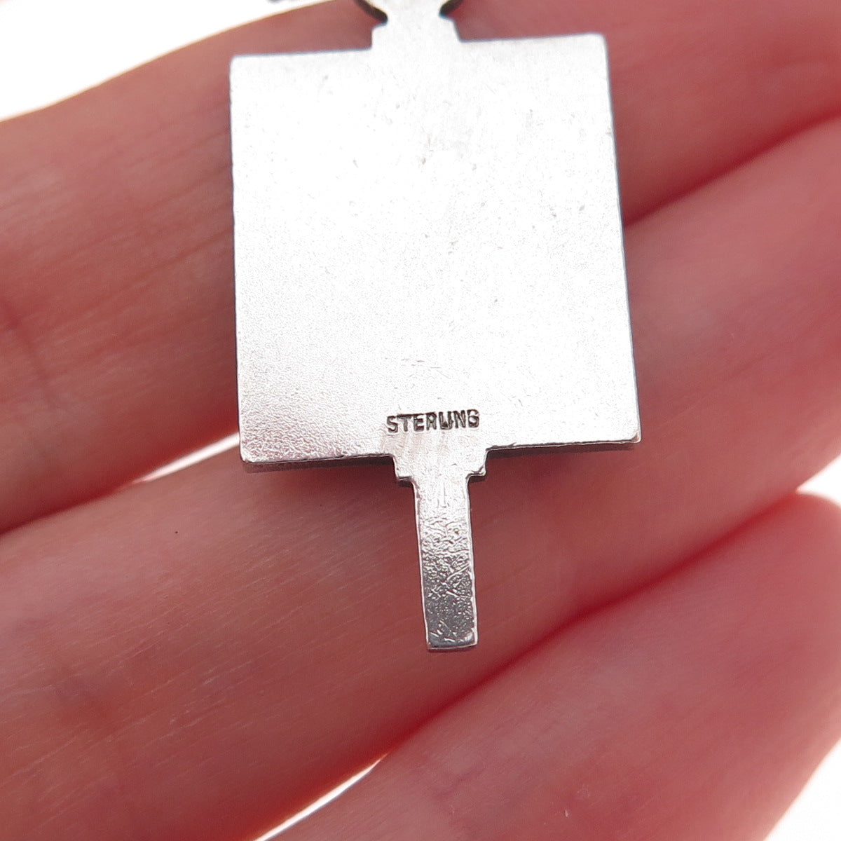 925 Sterling Silver Antique Art Deco Enamel Olney Trojan Warrior Charm Pendant