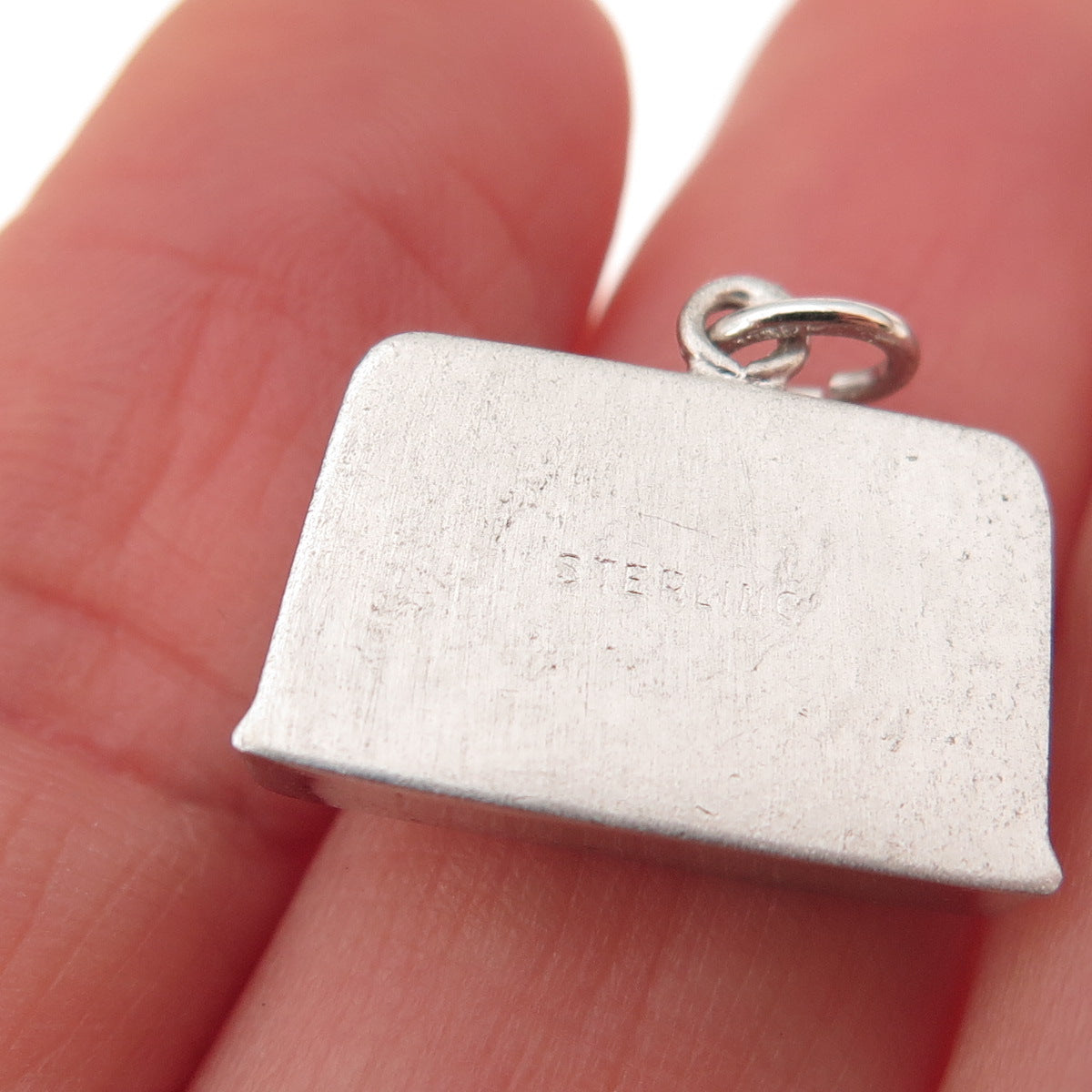 925 Sterling Silver Vintage Retro Radio Charm Pendant