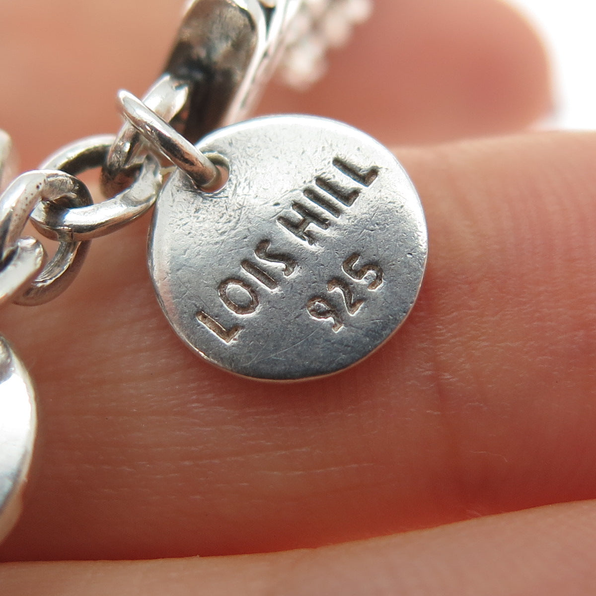 LOIS HILL Sterling Silver Vintage 4-Strand Station Multi-Chain Necklace 16-18"